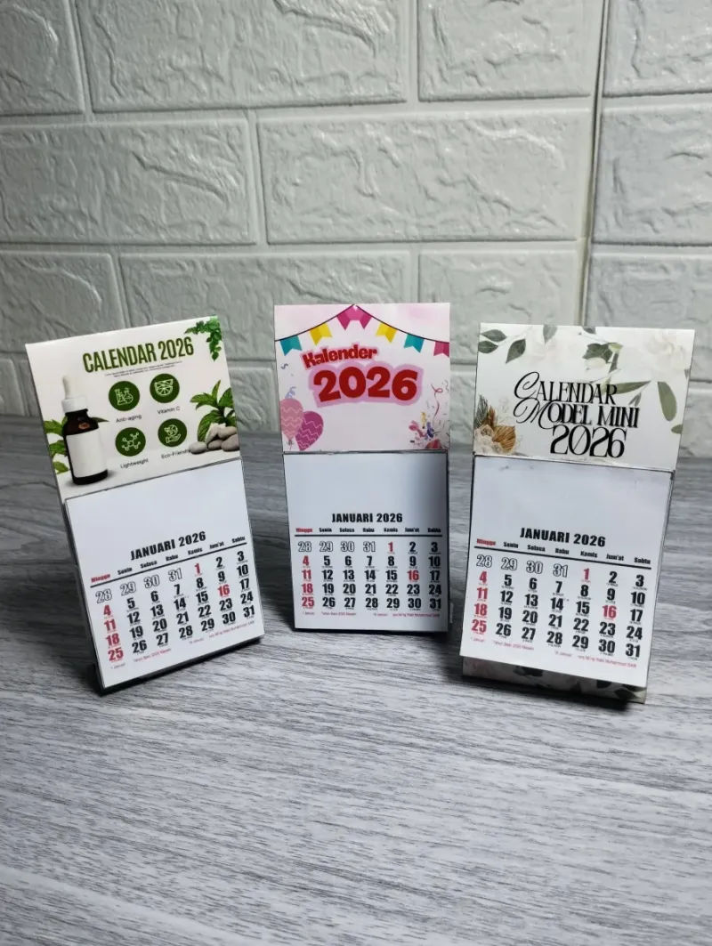 cetak kalender mini unik dan lucu model custom
